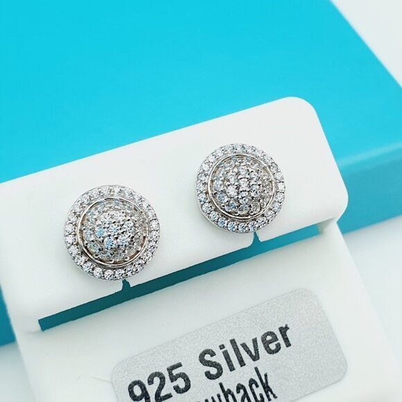 "925 Sterling Silver CZ Beautiful Earrings for Women, 1USPAR4202 - Picture 2 of 11